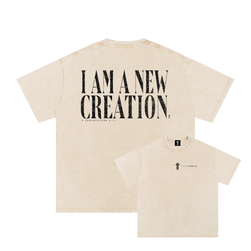 I AM A NEW CREATION Oversized T-Shirt (Dark)