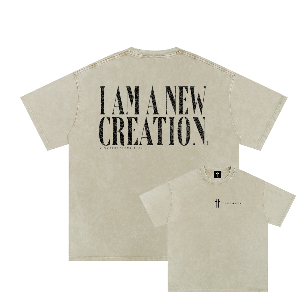 I AM A NEW CREATION Oversized T-Shirt (Dark)